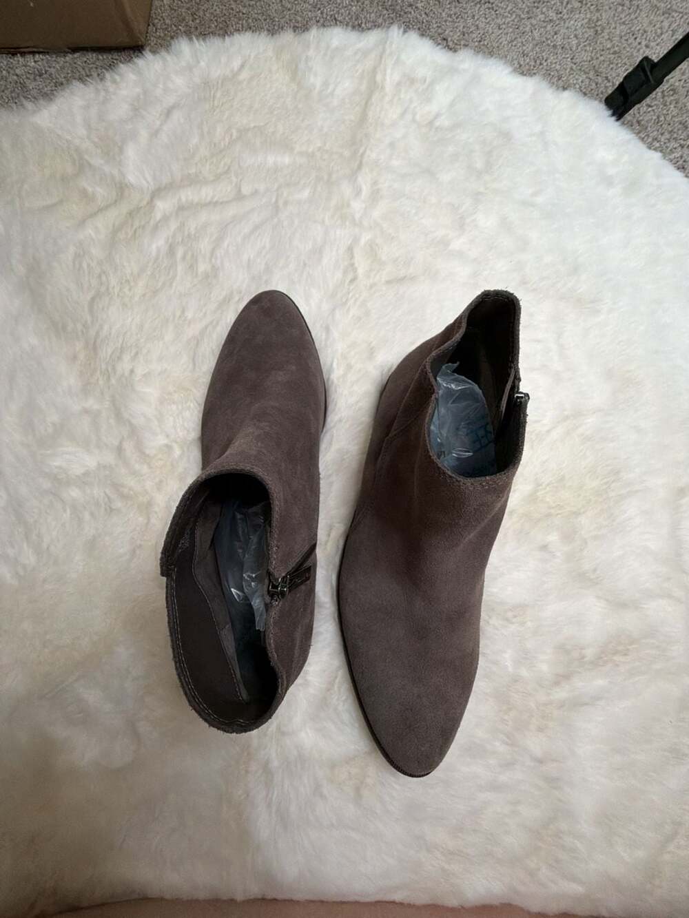 Gianni Bini Women's Suede Ankle Boots Brown Size 9.5M